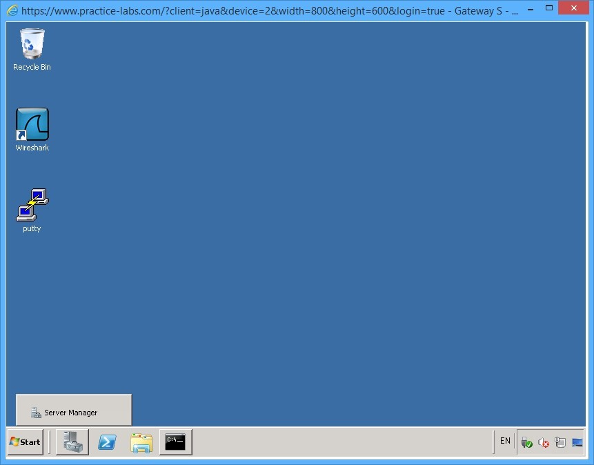 Practice Labs screenshot.